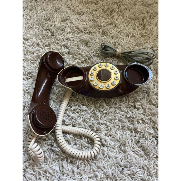 GENIE TELEPHONE 2 Tone push Mid Century Atomic AMERICAN ATC MCM - Picture 2 of 10